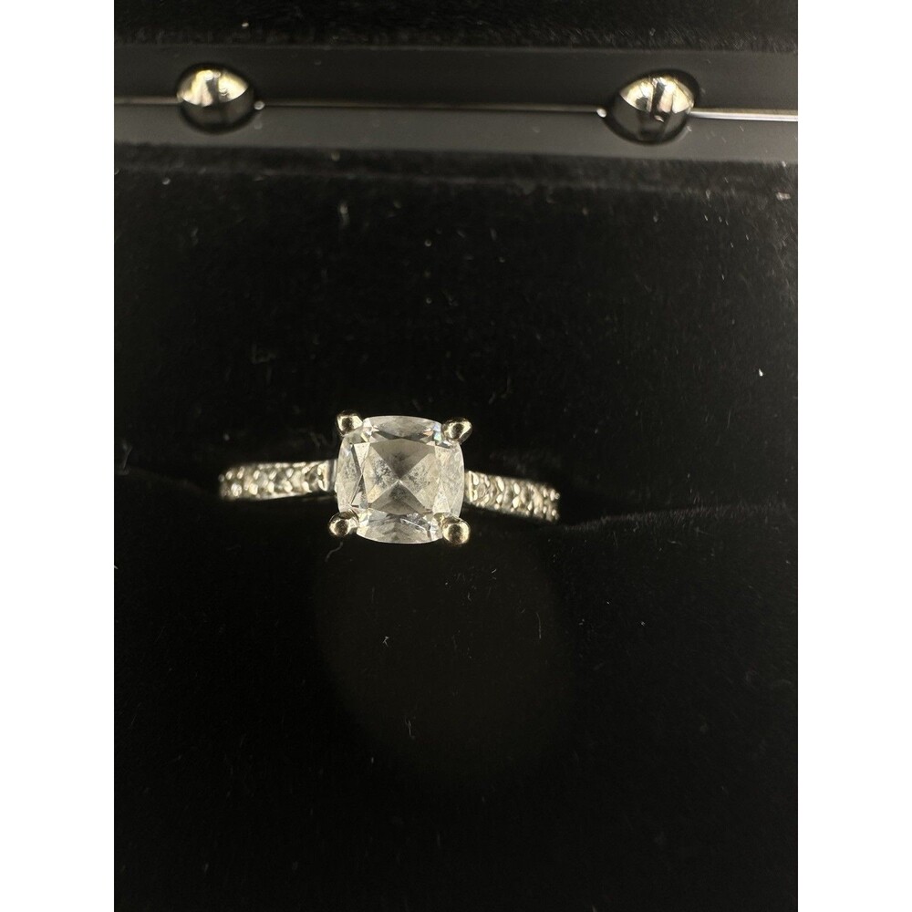 Diamond Nexus 10k 1.5ct Sz 5 Simulated Diamond Engagement Ring White Gold w/ COA